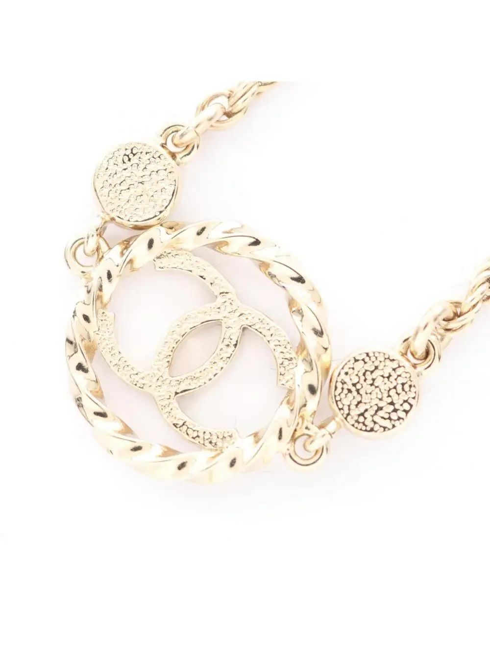 Chanel Cc Logo Pendant Necklace Metal #234118C17B